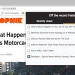 シークレットモードでの閲覧履歴を一時的に保存してくれる『Off the Record History』