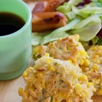 朝活に最適。混ぜて焼くだけの「簡単コーンフリッター」のレシピ