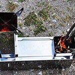 燃料は拾った木でOK！　アウトドアの荷物を減らせる携帯式薪ストーブ「マキコン」
